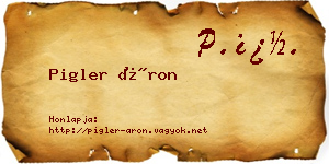 Pigler Áron névjegykártya